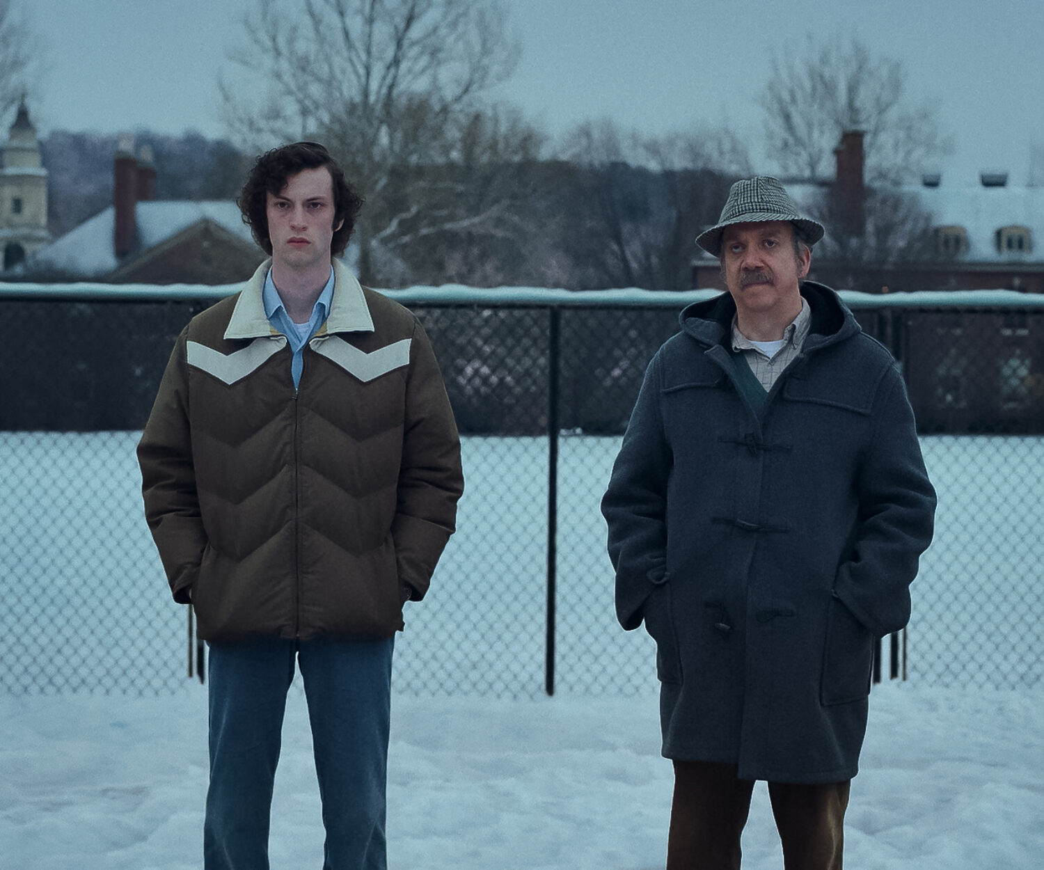 HOLDOVERS_FP_00406_R 
Dominic Sessa stars as Angus Tully and Paul Giamatti as Paul Hunham in director Alexander Payne’s THE HOLDOVERS, a Focus Features release.
Credit: Courtesy of FOCUS FEATURES / © 2023 FOCUS FEATURES LLC